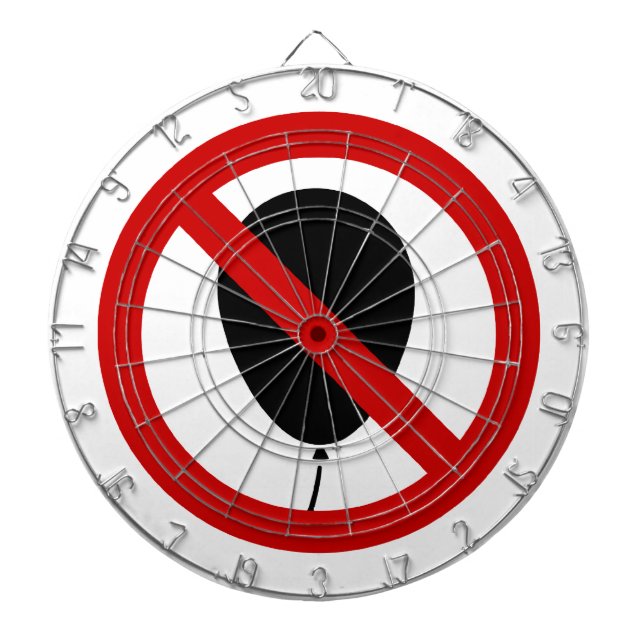 NO Balloon ⚠ Thai Sign ⚠ Dartboard (Front)