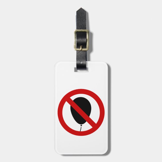 NO Balloon ⚠ Thai Sign ⚠ Luggage Tag (Front Vertical)