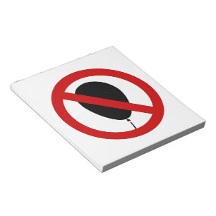 NO Balloon ⚠ Thai Sign ⚠ Notepad