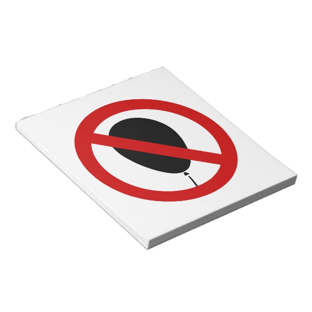 NO Balloon ⚠ Thai Sign ⚠ Notepad (Angled)