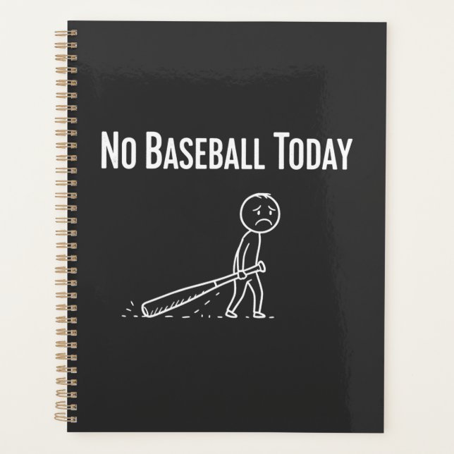 No Baseball Today Sad Stick Figure Baseball lovers (Devant)