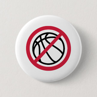 No basketball 2 inch round button