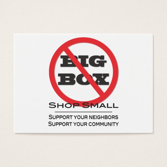 No Big Box Stores! (Front)