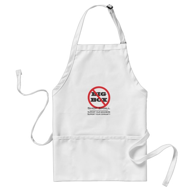 No Big Box Stores! Standard Apron (Front)