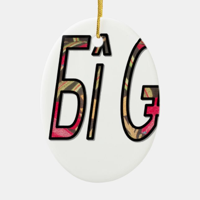 no bigiji.png ceramic ornament (Front)