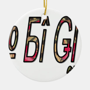 no bigiji.png ceramic ornament