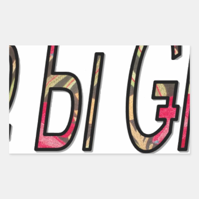 No Bigiji Text Art Print Sticker (Front)