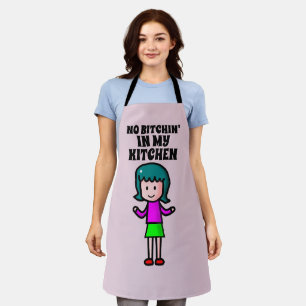 NO BITCHIN' IN MY KITCHEN WIFE OR MOM APRONS