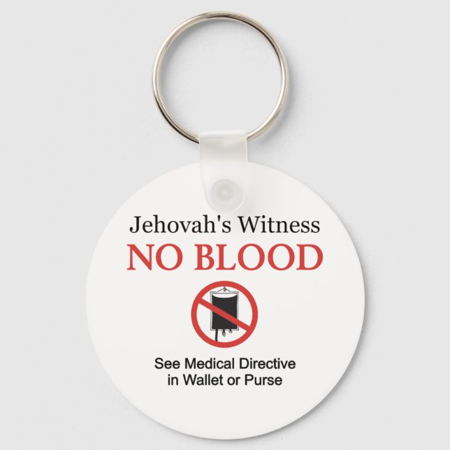 No Blood Keychain (Front)