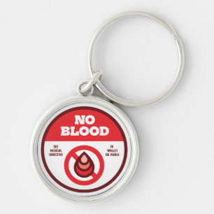 No Blood! Option 1 Keychain