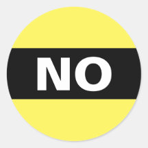 No Bold Simple Clear Black and White