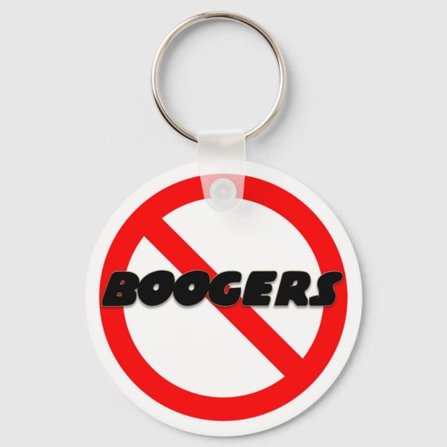 No Boogers Keychain (Front)
