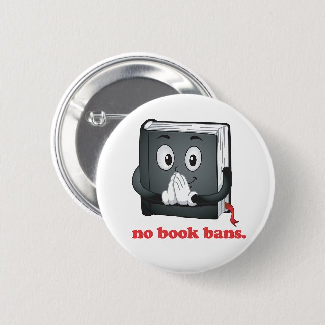 No Book Bans Please 2 Inch Round Button (Front & Back)