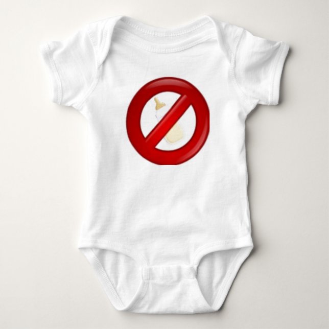 no bottles baby bodysuit (Front)
