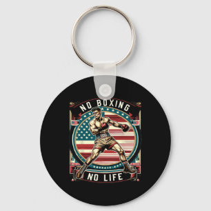 No Boxing No Life American Man Boxing Keychain