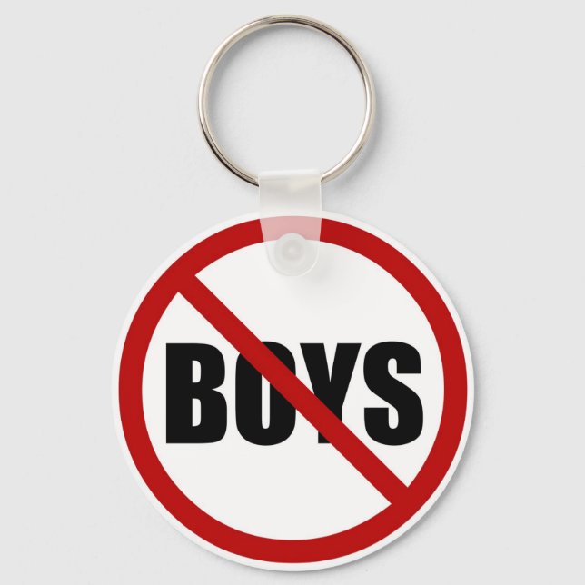 No Boys Allowed Icon Keychain (Front)