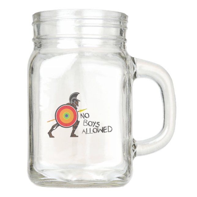 No Boys Allowed! Mason Jar (Front)
