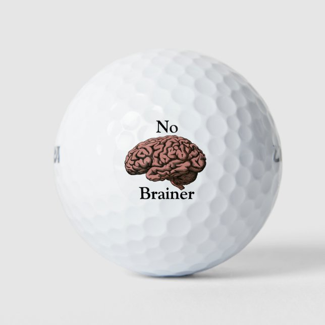 No Brainer Golf Ball (Front)