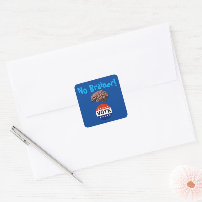 No Brainer Vote Sticker (Envelope)