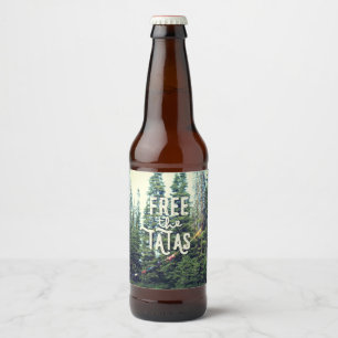 No Bras Allowed In The Forest Beer Bottle Label