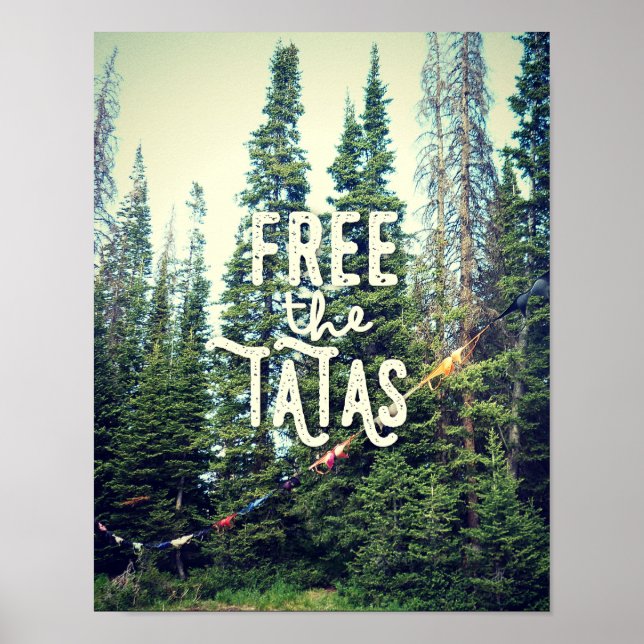 No Bras Allowed In The Forest Poster (Front)