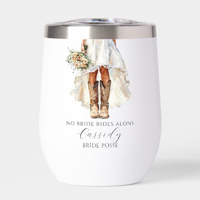 No Bride Rides Alone Bride Boots Bachelorette  (Front)