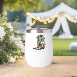 No Bride Rides Alone Floral Cowgirl Boots Custom