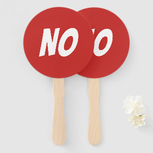 No bright red double sided quiz game signboards hand fan
