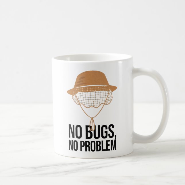No Bugs No Problem Camping Quote Design Coffee Mug (Right)