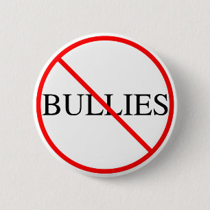 No Bullies 2 Inch Round Button