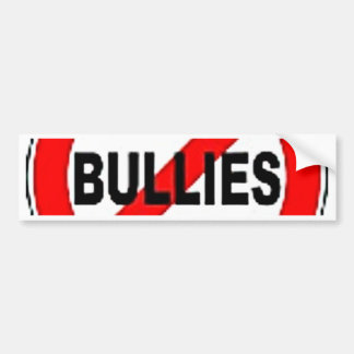 no bullies bumper sticker