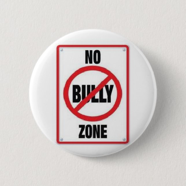 No bully zone 2 inch round button (Front)