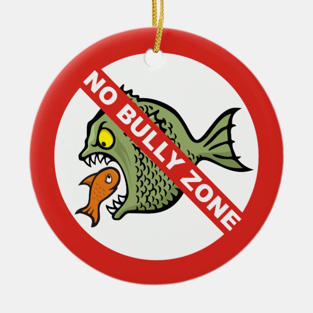 No Bully Zone Ceramic Ornament (Front)