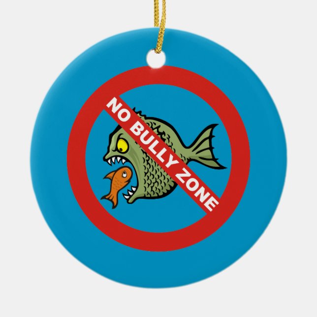 No Bully Zone Ceramic Ornament (Front)