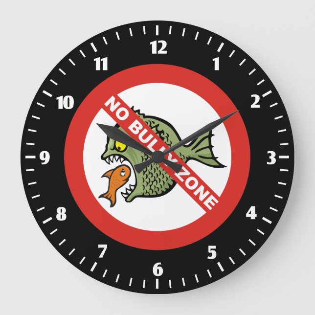 No Bully Zone Large Clock (Front)