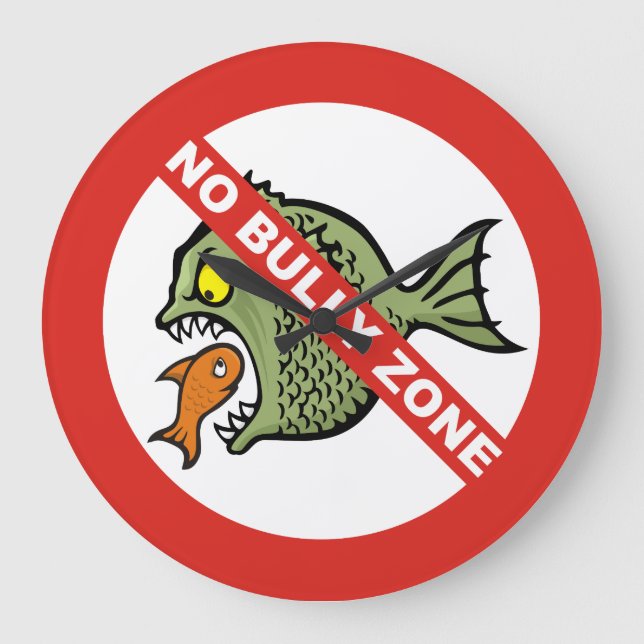 No Bully Zone Large Clock (Front)