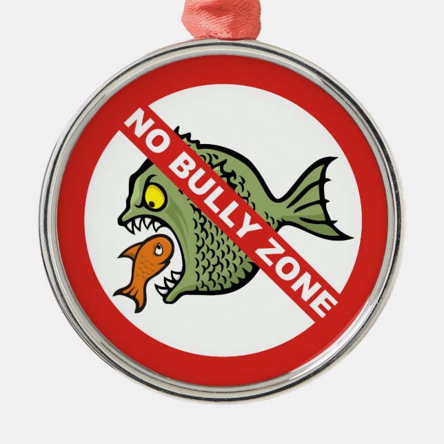 No Bully Zone Metal Ornament (Front)