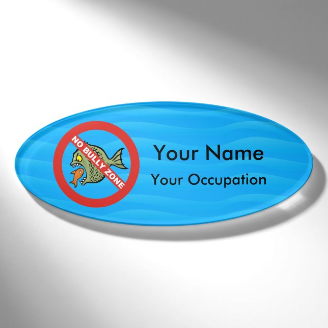 No Bully Zone Name Tag (Front)