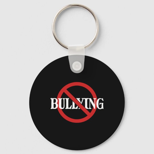 No Bullying Stop Bullying Kindness Orange Unity Keychain (Front)