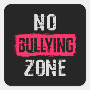 No Bullying Zone Square Sticker