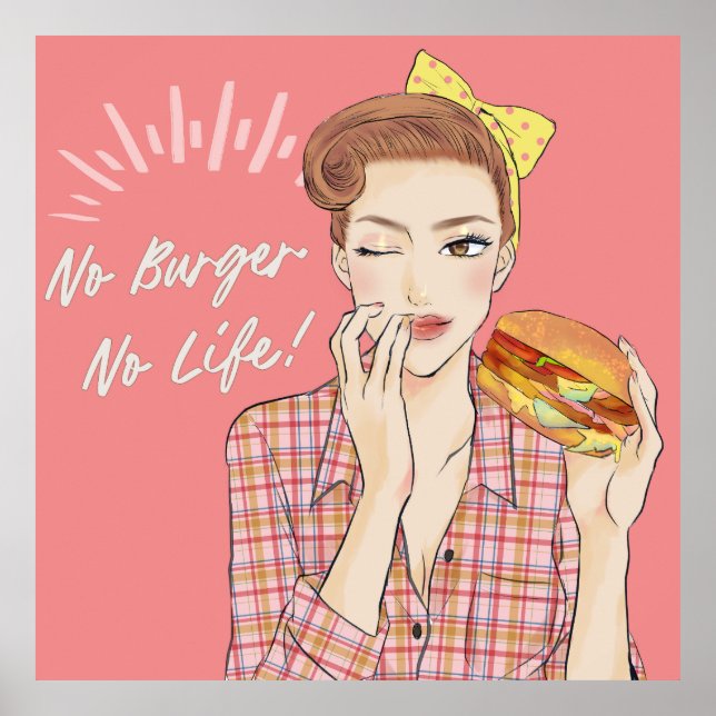 No Burger No Life Poster (Front)