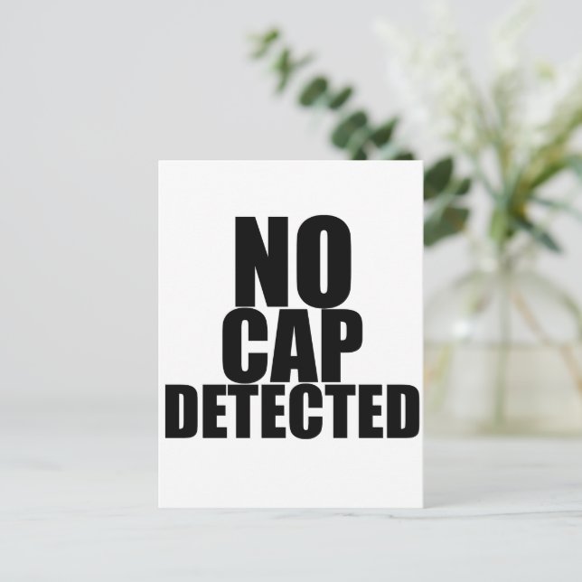 No Cap Detected 1 Postcard (Standing Front)