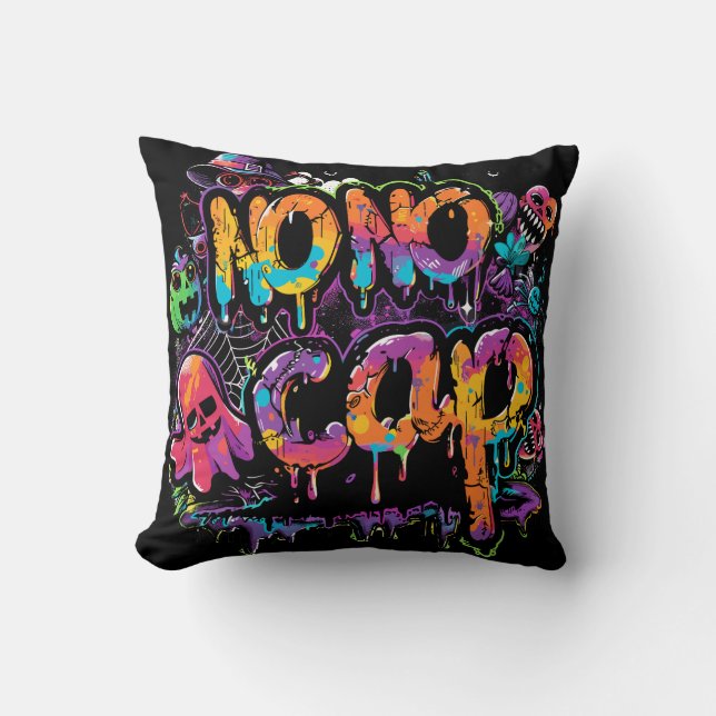 No cap | ExDesigner | Halloween Throw Pillow (Front)