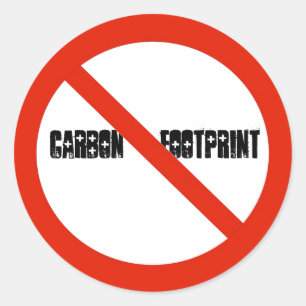 No Carbon FootPrint Sticker