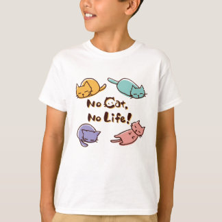 No Cat No Life! / Cute Loose Cat Illustration with T-Shirt