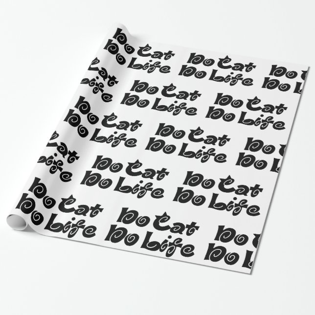 No Cat No Life Wrapping Paper (Unrolled)