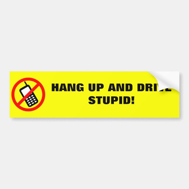 No Cell Phone Bumper Sticker (Front)