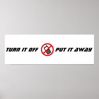 No cell phone poster