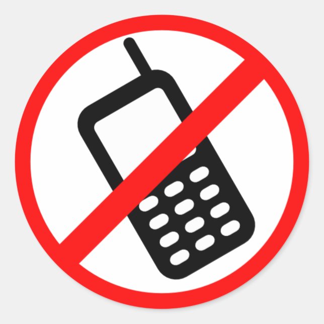 No Cell Phone Sticker (Front)