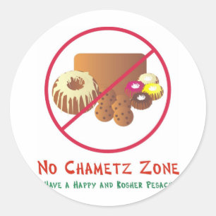 No Chametz Zone Classic Round Sticker